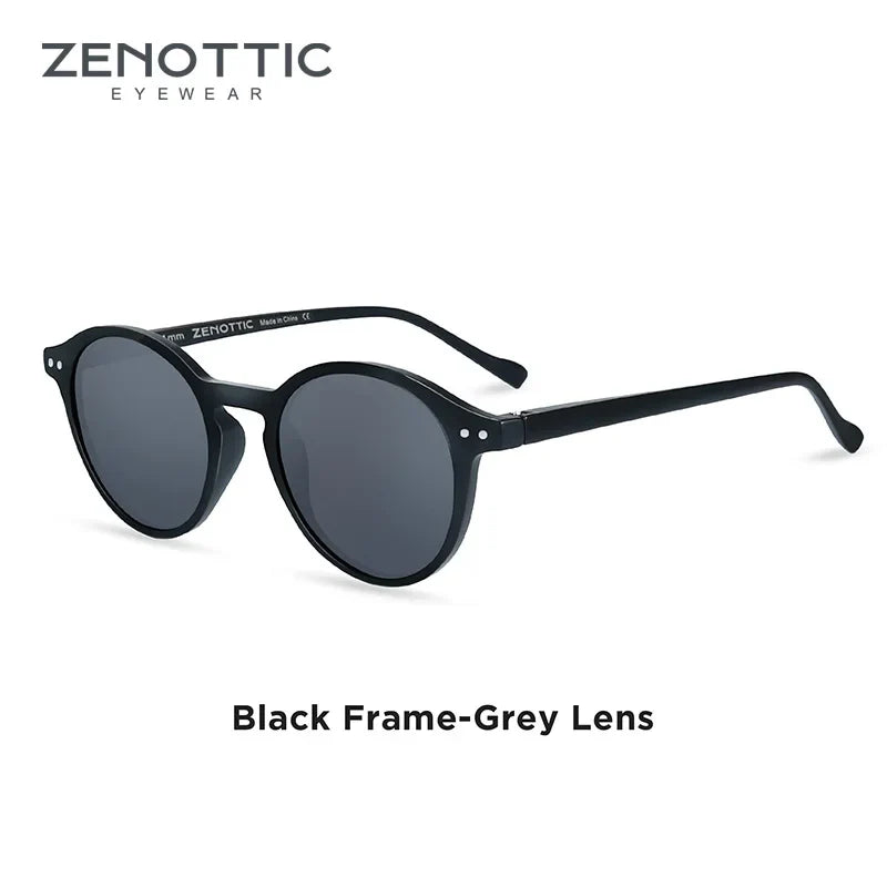 ZENOTTIC Retro Circular Polarized Sunglasses (S Size) – Vintage Small Round UV400 Goggles for Men & Women