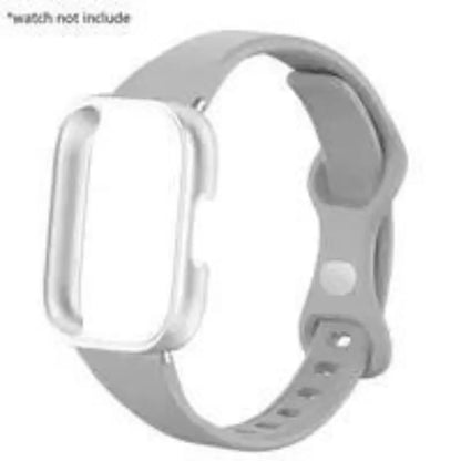 Slim Silicone Strap & Case - Soft Matte Protective Cover Bracelet for Redmi Watch 6/5/4 Active & 5 Lite