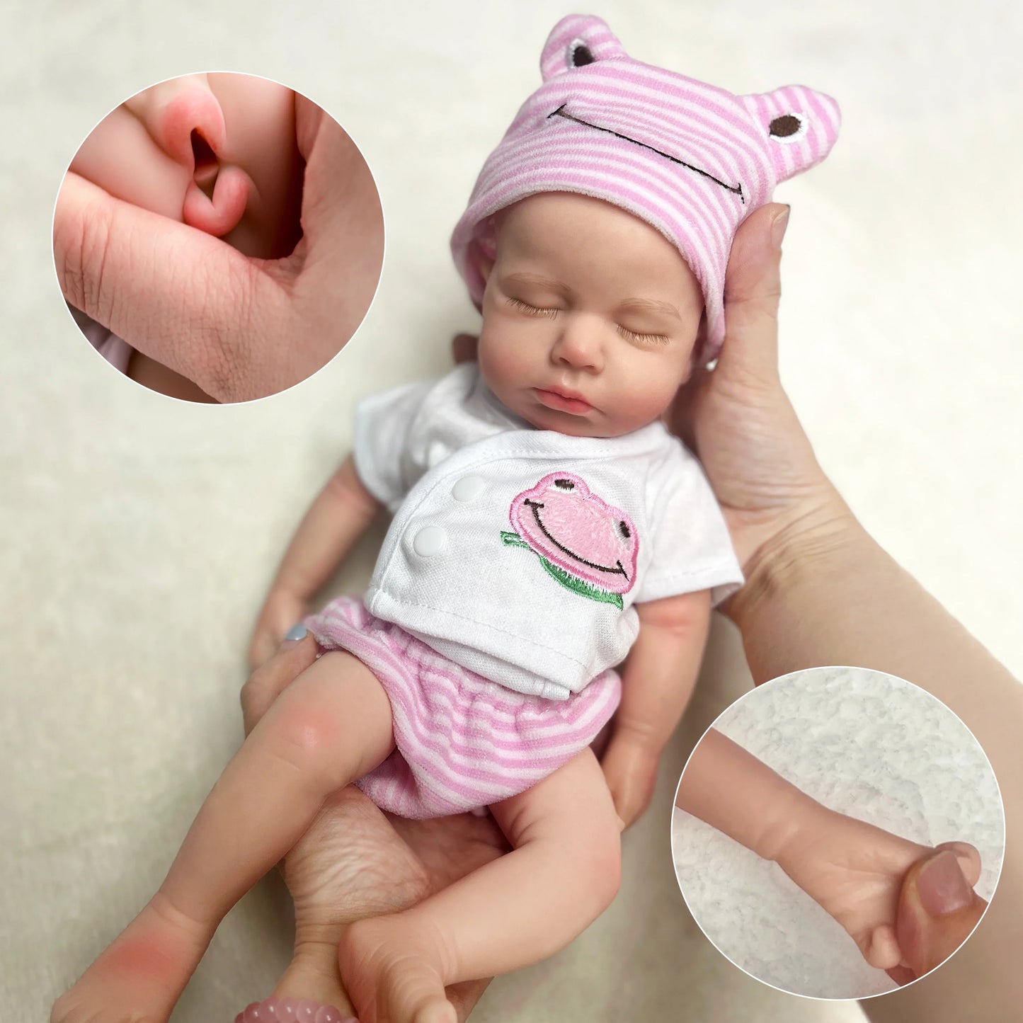 Loulou Reborn Baby Doll – Full Body Soft Silicone Boy or Girl with Openable Mouth