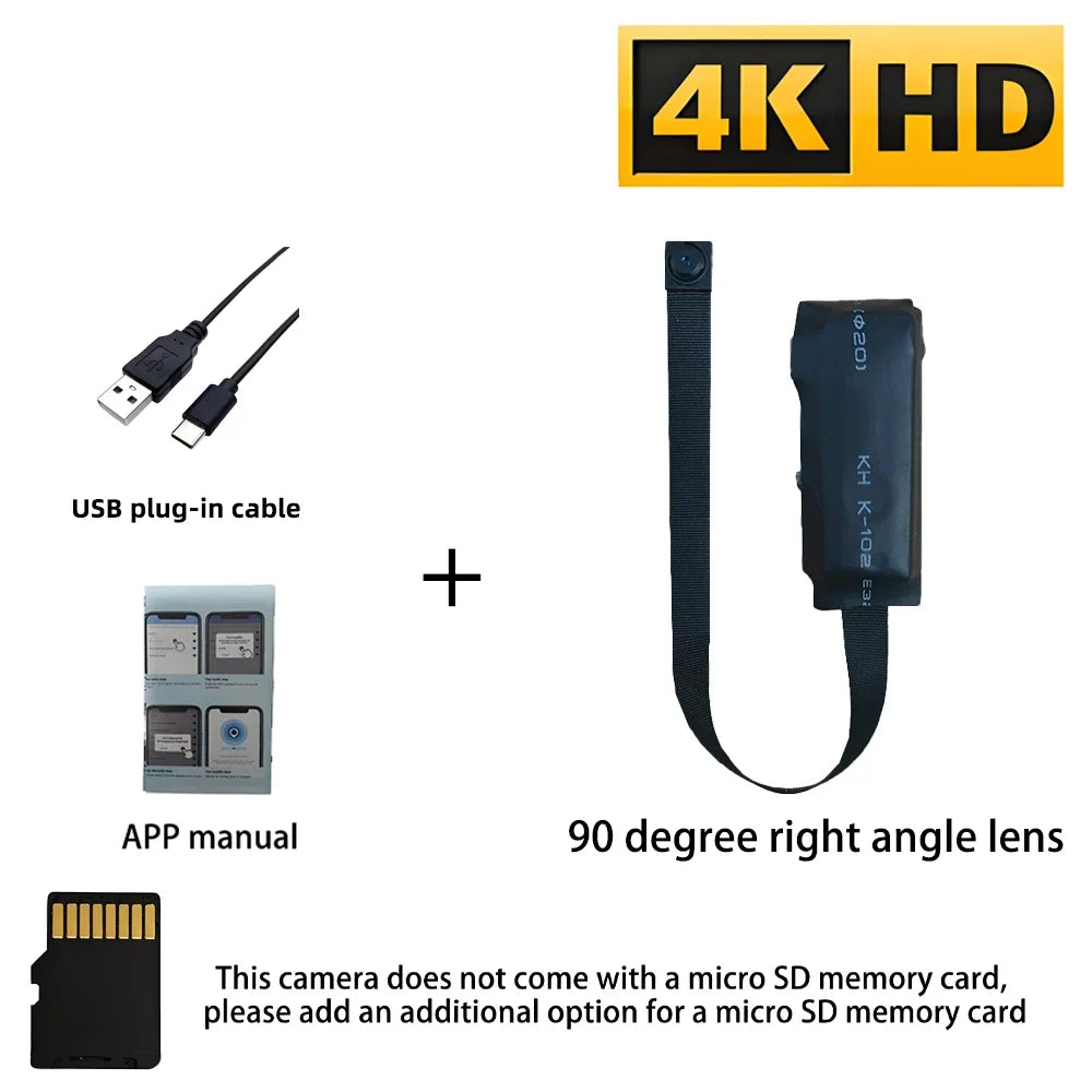 4K HD Mini WiFi Camera - Remote Viewing Motion Detection DIY Home Monitoring Camera