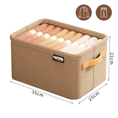Thick Clothes Storage Organizer Box - Wardrobe Drawer Cabinet Organizer for Pants, Sweaters & Jeans