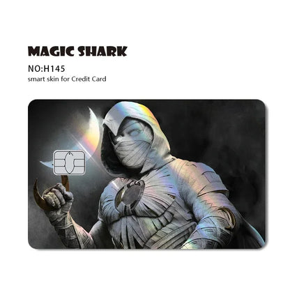 Magic Shark Evil FBI Holographic Laser Money & Card Sticker – Shiny Credit, Bank, Debit Film Cover