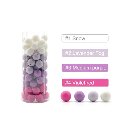 LOFCA Silicone Round Beads 20pcs - 9/12/15mm DIY Jewelry Making Beads for Bracelets, Keychains & Necklaces