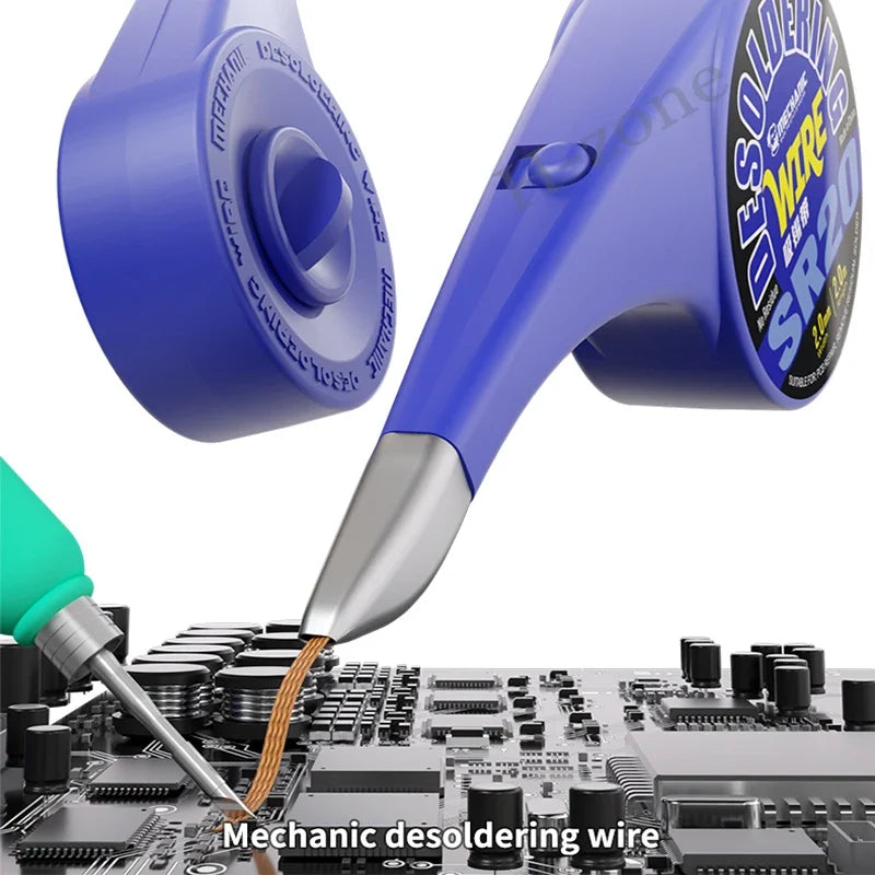 MECHANIC SR20 Desoldering Wick - Anti-Scald Solder Removal Wire Strip Tool for Electronic Repair