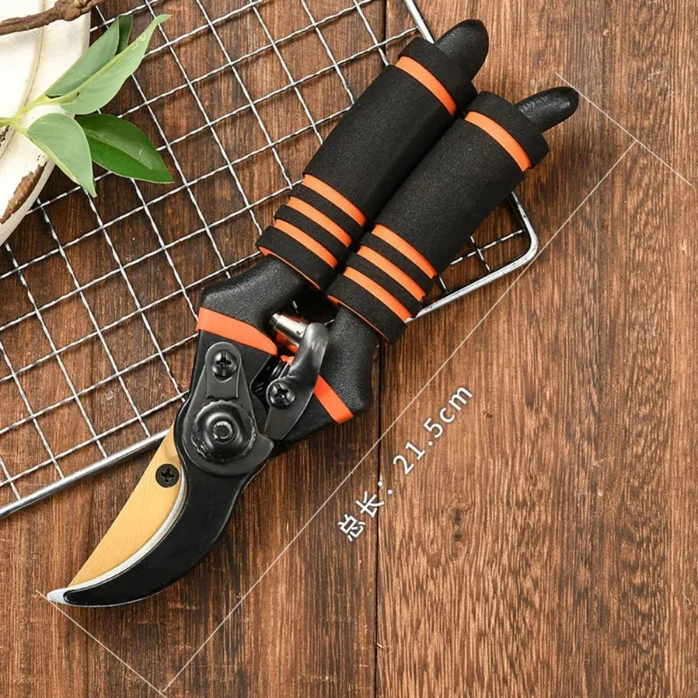 Steel Pruning Shears - Heavy Duty Branch Cutter & Labor Saving Garden Trimming Tool