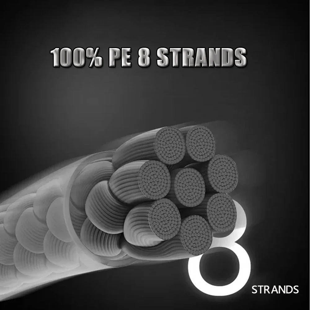 JOF 8 Strand Braided Fishing Line - 3000M Super Strong PE Abrasion Resistant Anti-Bite Line for Freshwater Fishing