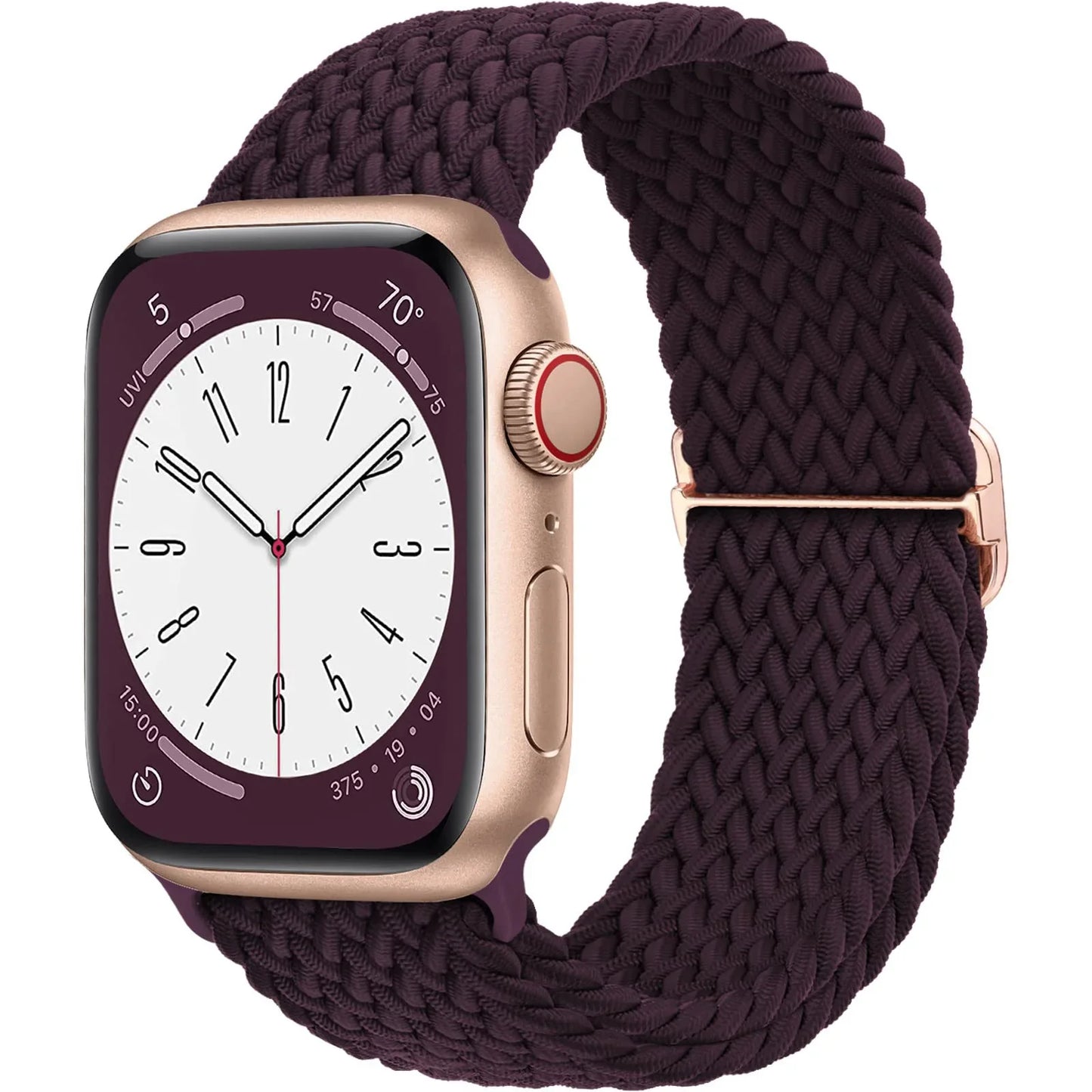 Braided Solo Loop Apple Watch Band – Stretch Nylon Bracelet Strap for Series SE, 6–11 & Ultra 2 (40mm–49mm) Adjustable Correa