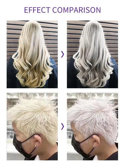 300ml Purple Color Fixing Shampoo – Long-Lasting Hair Dye, Gray Coverage, Fade Yellow After Bleach, Non-Irritating Hair Care