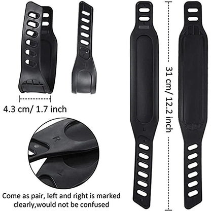 2/4pcs Exercise Bike Pedal Straps – Adjustable Length Cycling Belts for Stationary Fitness, Fix Bands Tape
