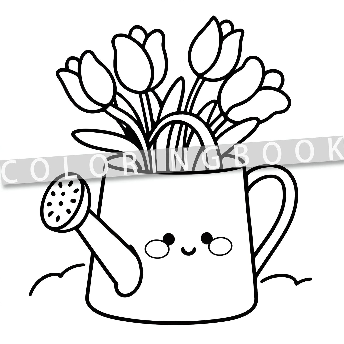 Cute Bold Easy Coloring Book - Fun Drawing & Coloring Activity Book for Adults, Party & Birthday Gift