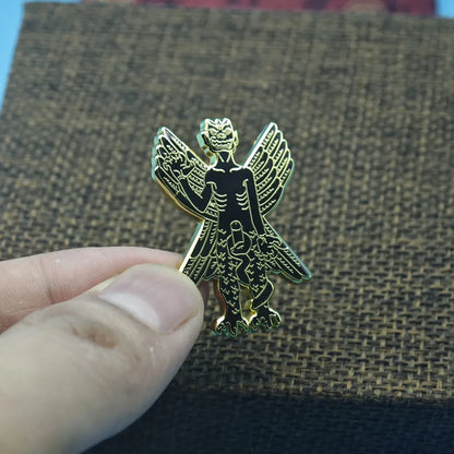 Pazuzu Enamel Brooch - Horror Halloween Wind Demon Lapel Pin, Mythology Amulet Badge and Gift