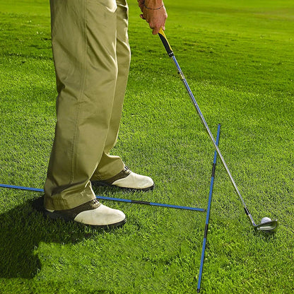 2 Pack Golf Alignment Stick: Collapsible Practice Rods for Swing Training - Essential Golf Swing Trainer Tools