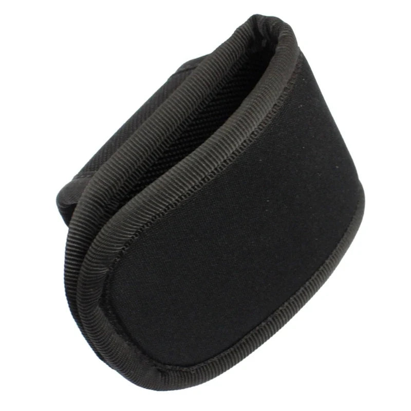 Nylon Weave Flashlight Pouch - PU Leather Duty Belt Holster Open Top Holder for D Cell & Compact Flashlights