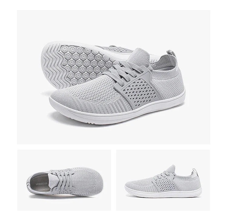 HOBIBEAR Wide Toe Barefoot Shoes – Minimalist Walking Sneakers for Men & Women, Zero Drop Sole, Breathable Mesh