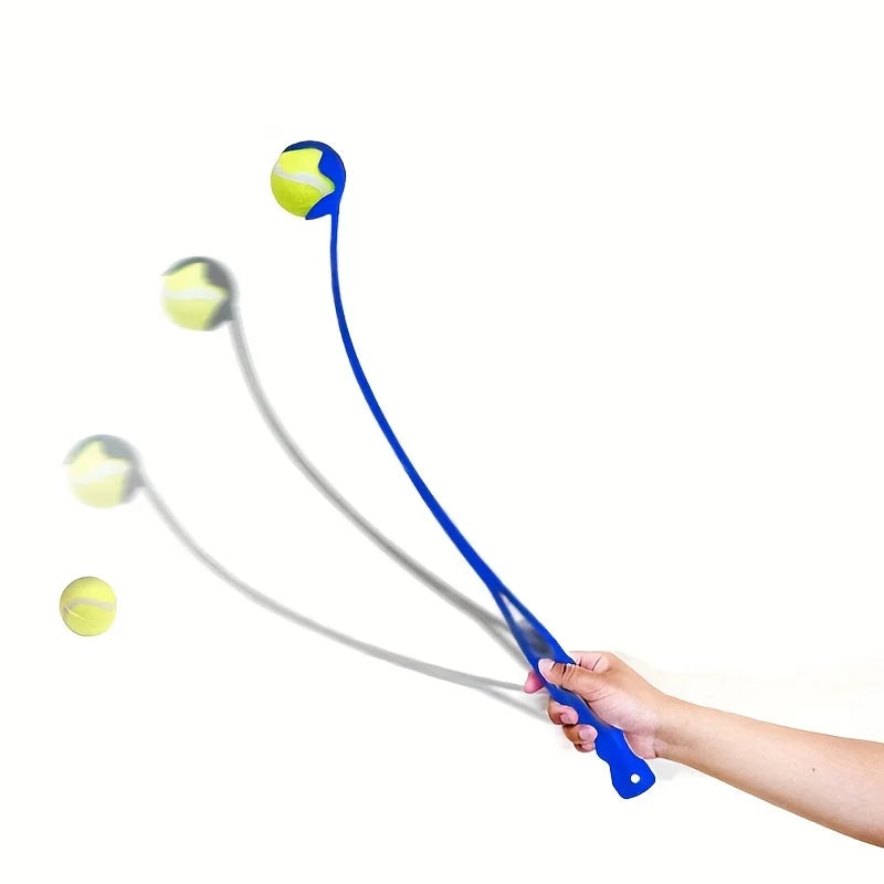 Pet Tennis Ball Launcher Stick - Durable Interactive Dog Ball Thrower for Outdoor Training & Exercise