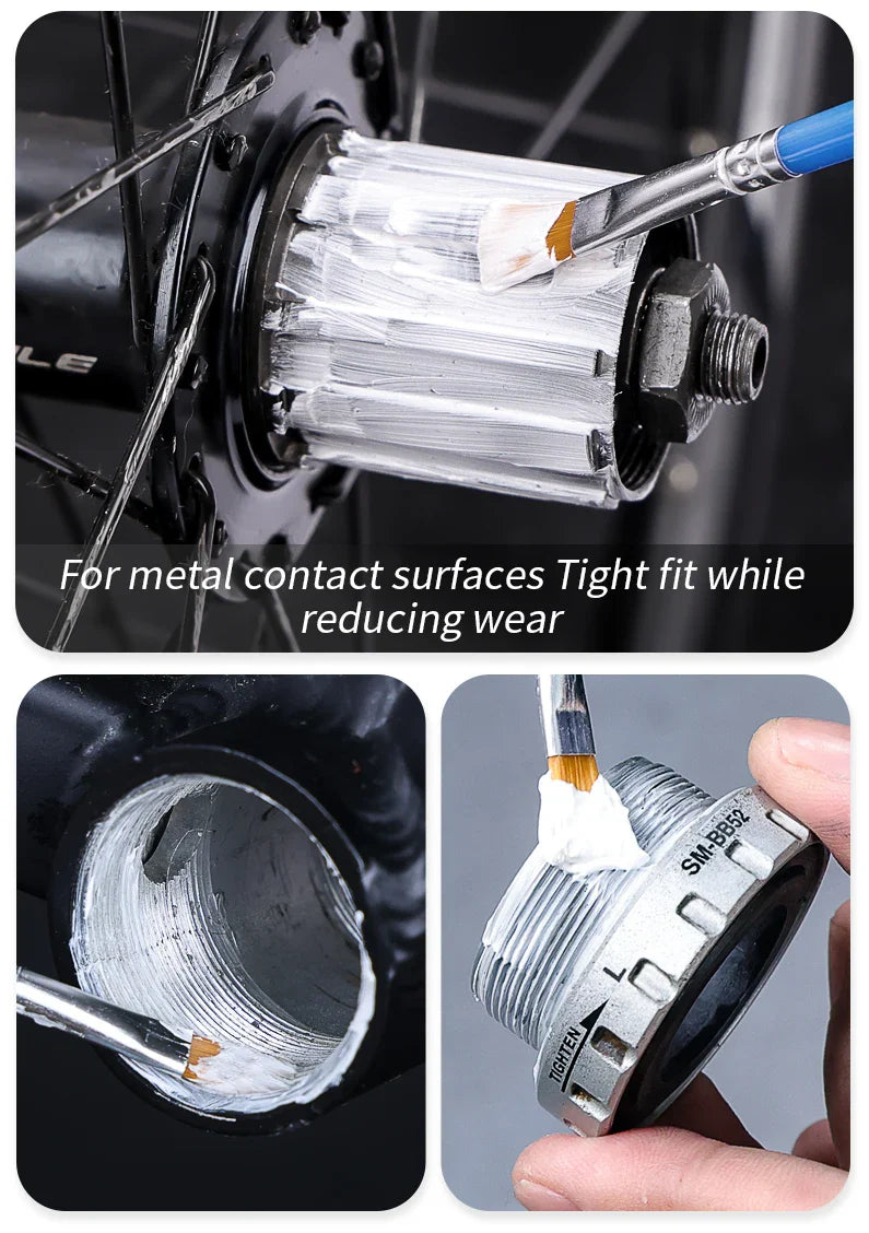 Lebycle Bicycle Interface Grease – Mountain & Road Bike Assembly Paste, Anti-Abnormal Noise Lubricant for Tower Base Hub Shaft