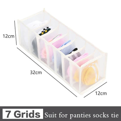 Foldable Closet Organizer for Underwear & Socks — Home Cabinet Divider and Clothes Storage Drawer Box