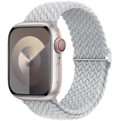 Braided Solo Loop Apple Watch Ultra Band – Elastic Nylon Adjustable Bracelet Strap for iWatch SE, Series 3–9 (38mm–49mm)