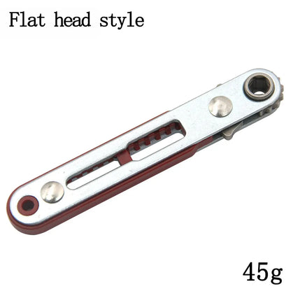 Multifunctional Bidirectional Ratchet Screwdriver — Forward & Reverse Elbow Wrench with Flat and Cross Heads