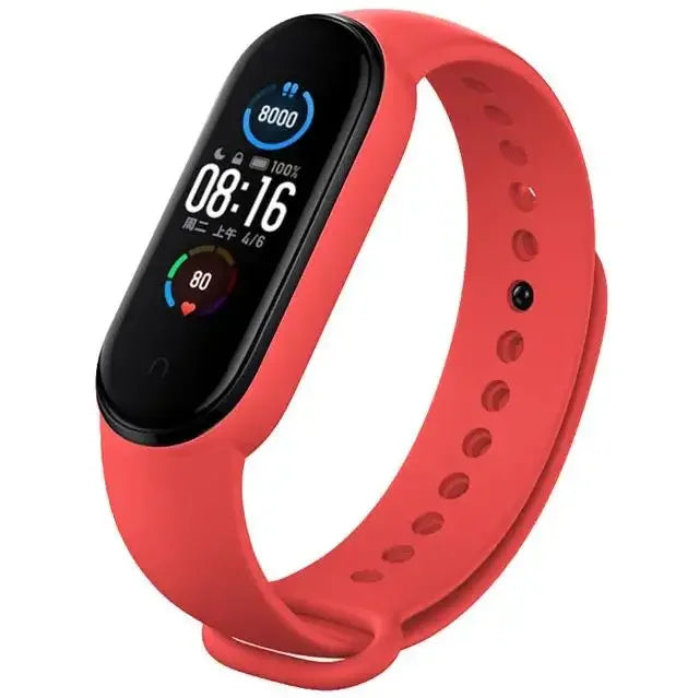 Silicone Watch Strap for Xiaomi Mi Band - Adjustable Replacement Wristband for Mi Band 3 4 5 6 7 Smartwatch