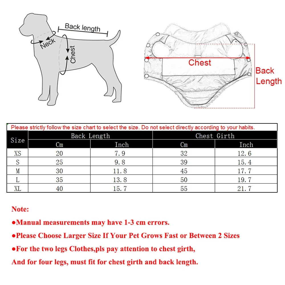 Pet Dog Hiking Jacket - Warm Windproof Outdoor Camping Coat for Small Dogs Chihuahua Yorkshire Apparel