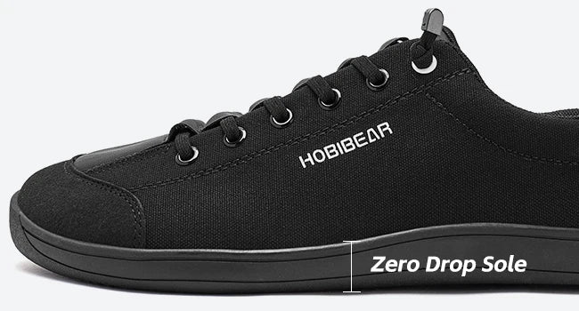HOBIBEAR Zero Drop Barefoot Shoes – Wide Toe Minimalist Canvas Sneakers for Men & Women