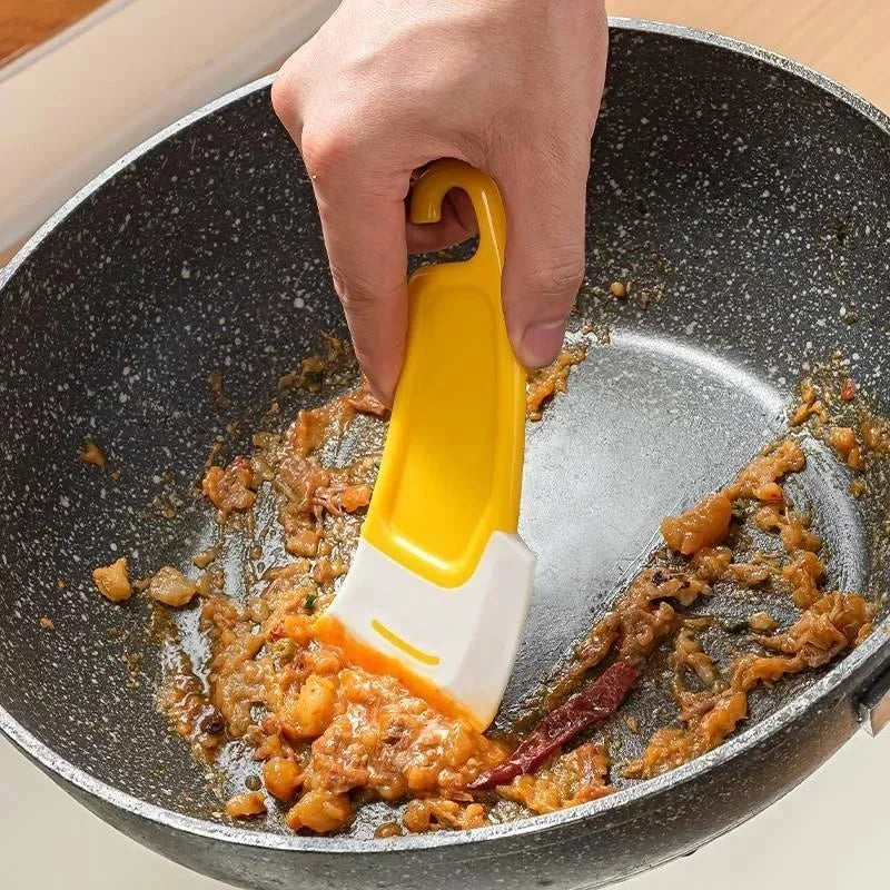 Soft Blade Kitchen Cleaning Spatula Scraper Brush | Pan, Pot & Dish Cleaner Tool for Cooking and Baking