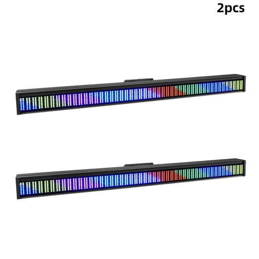 2PCS 200W RGB LED Bar Strobe Light - DMX DJ Wash Lighting with 192 Partition Stage Effects
