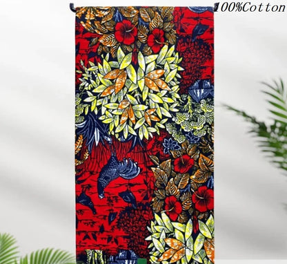 African Ankara Wax Print Fabric - 100% Cotton Batik Material for Sewing & Wholesale 6 Yards