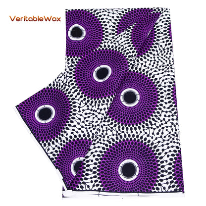 African Ankara Wax Print Fabric - 100% Cotton Real Wax African Patchwork Material for Dresses A-29