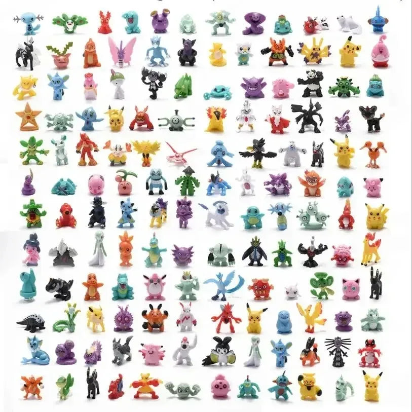 Pokemon 7cm Pokeball Figure Set - Cute Anime Character Model Toys Collection for Kids Christmas Gifts