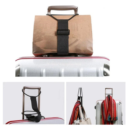 Adjustable Luggage Strap - Elastic Bungee Travel Security Belt for Carry-On Bags