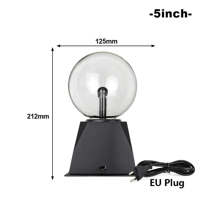 Magic Crystal Plasma Ball Lamp – LED Night Light for Kids, Bedroom & Gifts (3–8 Inch)