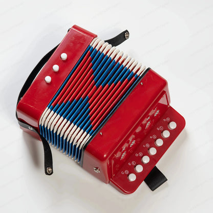 ABS Kids Chromatic Accordion Keyboard - 7 Key 2 Bass Button Beginner Musical Instrument