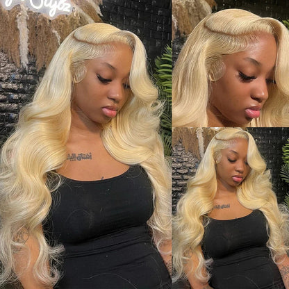 613 Honey Blonde 13x6 HD Lace Front Wig – Body Wave Transparent Human Hair Wig for Black Women