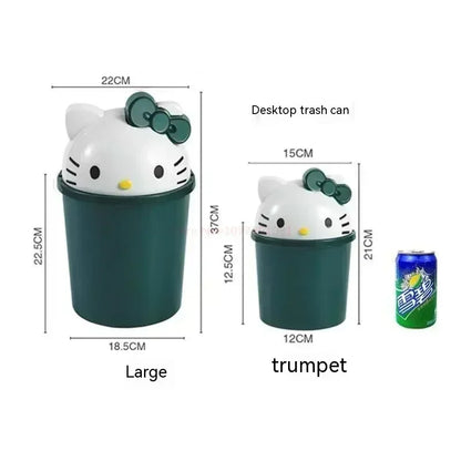 New Sanrio Hello Kitty Kawaii Dustbin – Trash Can for Living Room, Bedroom & Toilet