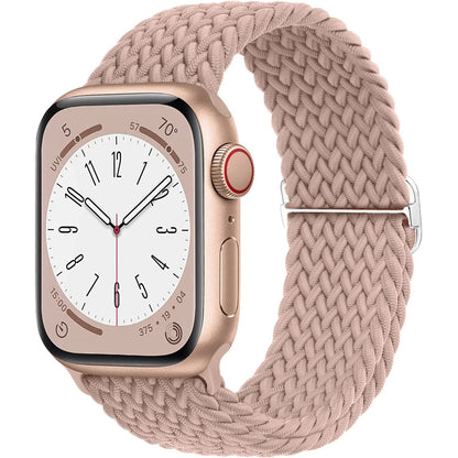 Braided Solo Loop Apple Watch Band – Adjustable Nylon Strap for iWatch Series SE, 4–8 & Ultra (40mm–49mm) Bracelet Wristband