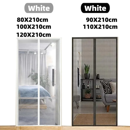 Magnetic Mesh Door Curtain - Automatic Closing Mosquito Net Screen for Ventilation & Dust Protection