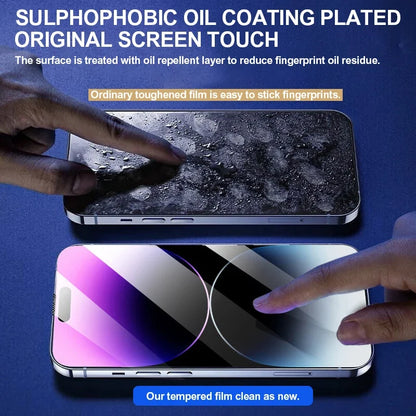 3Pcs Tempered Glass Screen Protector - iPhone 16 15 14 13 12 11 Pro Max Plus XR X XS 6 7 8 SE Full Coverage Protective Glass