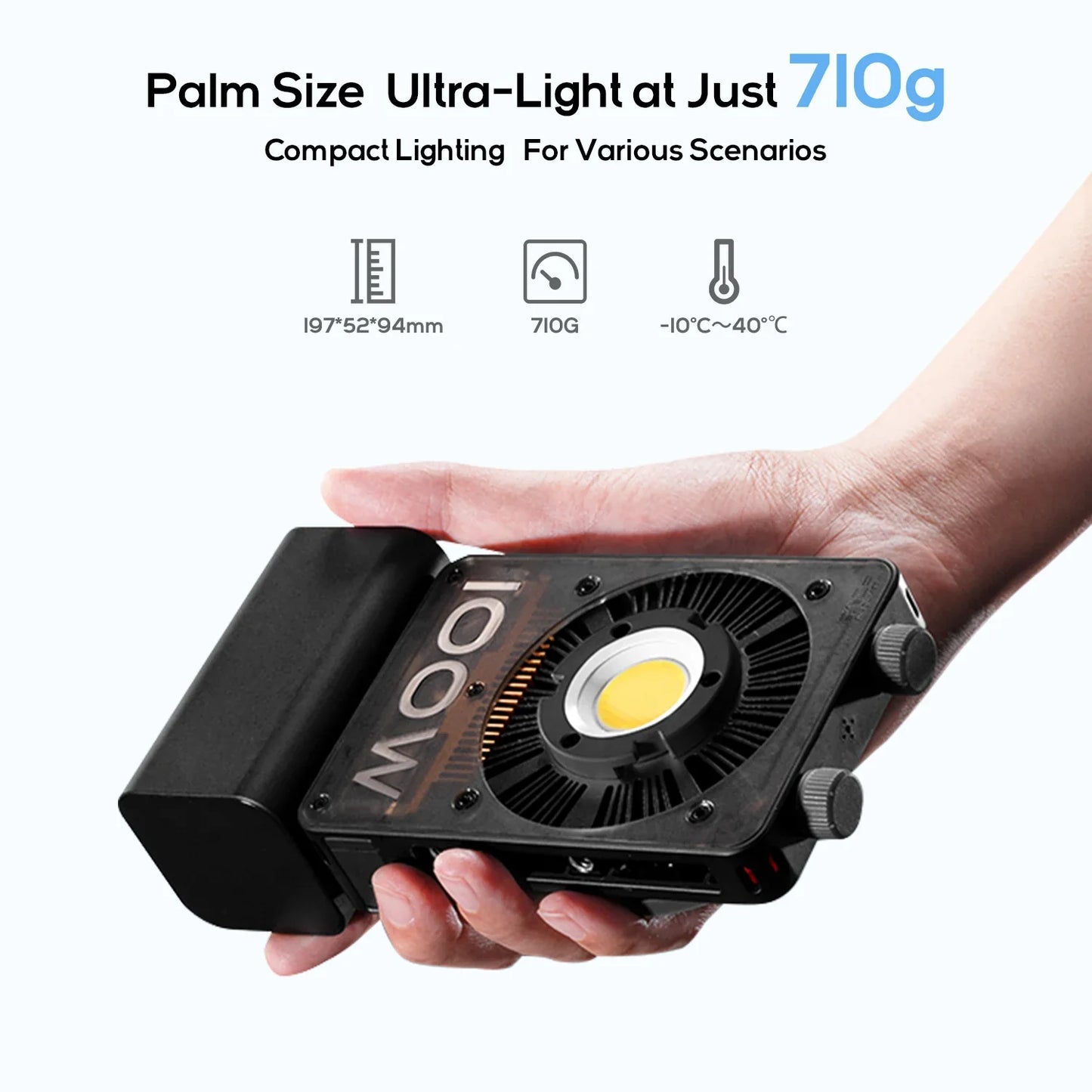 Zhiyun CINEPEER CX100 100W COB LED Video Light - Bi-Color Handheld Photography Fill Light
