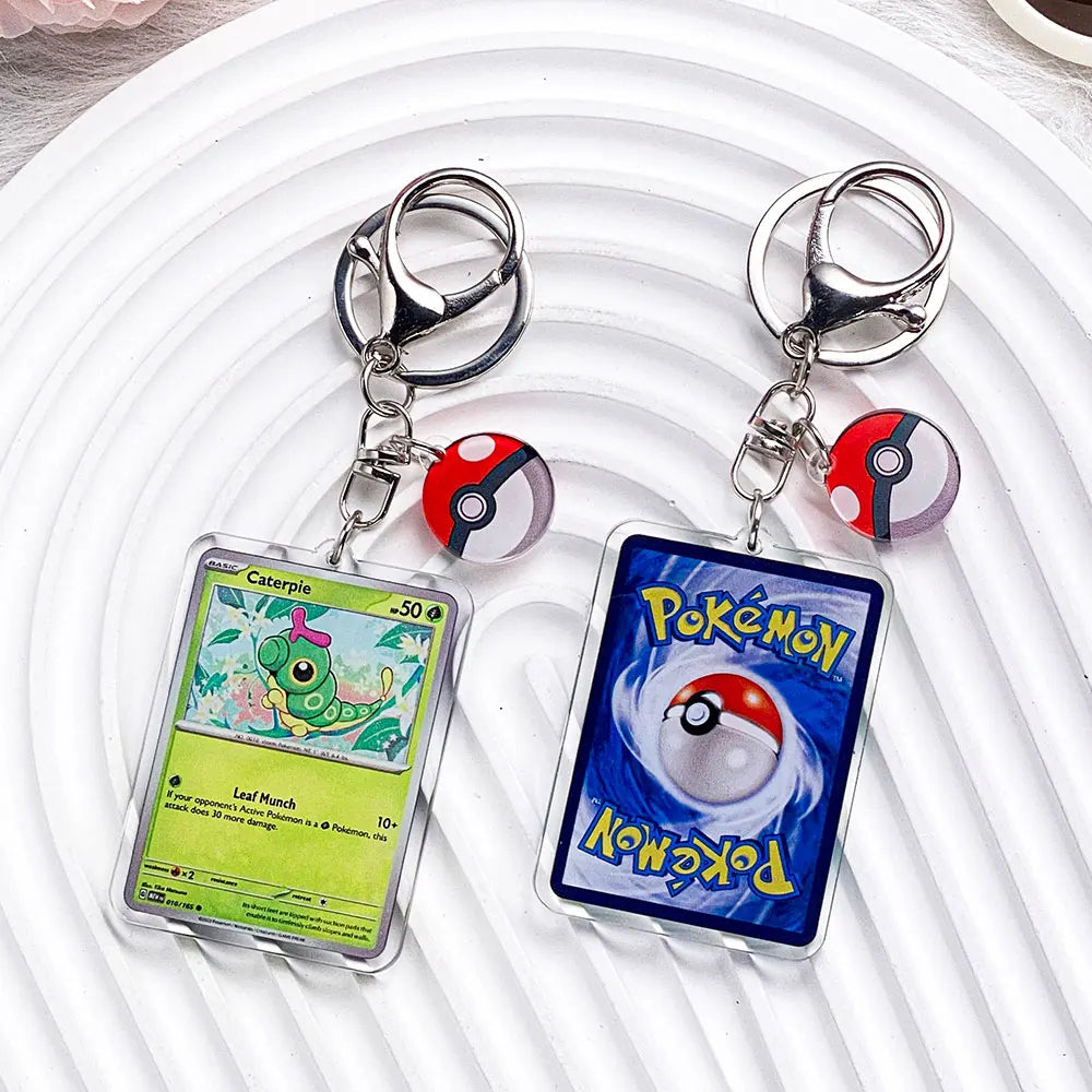 Pokemon Acrylic Keychain Charms - Pikachu Bulbasaur Jigglypuff Bag Pendant Backpack Accessories Gift