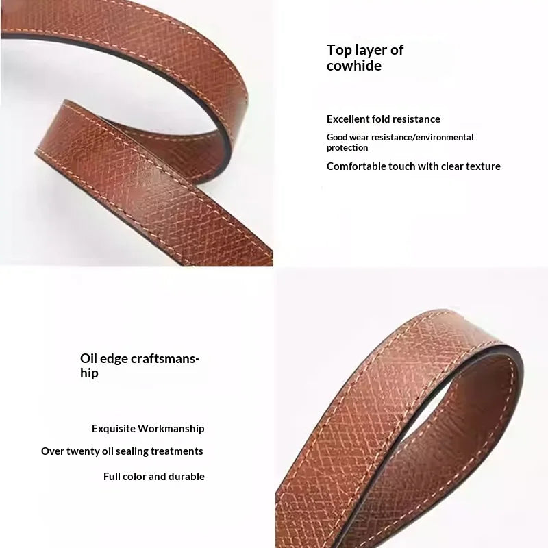 Leather Shoulder Strap for Longchamp Terra Bag - No-Punch Replacement Handle Strap Accessory