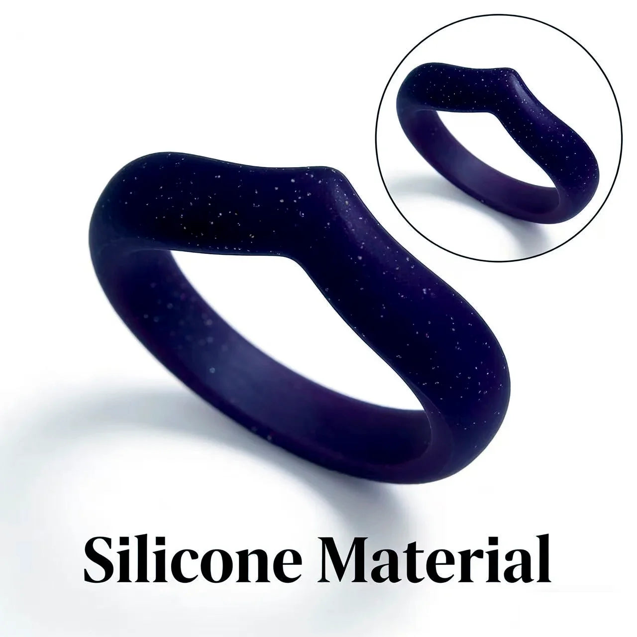 Heart Silicone Ring Set - 7pcs Fashion Love Rubber Bands Hypoallergenic Flexible Sports Rings for Women