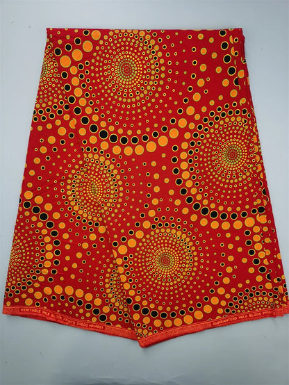 Guaranteed Original African Wax Fabric - 100% Cotton Real Ankara Print 6 Yards for Wedding Dresses & Sewing