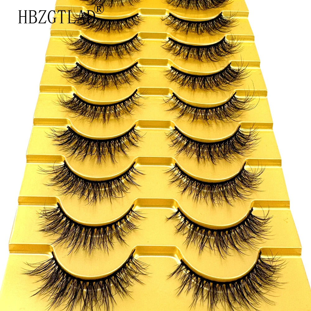 10 Pairs 3D Mink False Eyelashes – Natural Long & Short Fake Lashes Makeup Kit (38 Styles)