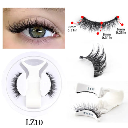 Magnetic Eyelashes Set – 3D Mink Reusable False Lashes 1/2 Pairs with Tweezers, Natural Long Makeup Kit