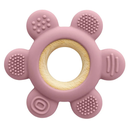 Baby Silicone Teether Necklace - Rudder Shape BPA Free Sensory Chewing Toy for Infant Teething Relief