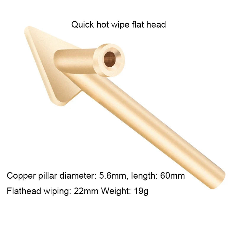 Plastic Repair Soldering Iron Tip - Copper Triangular Smoothing Head for 60W Welding Kit