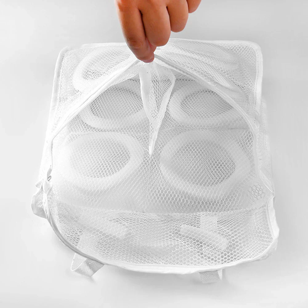 Portable Mesh Shoe Laundry Bag – Washing Machine Safe, Anti-Deformation Shoe Storage & Clothes Organizer