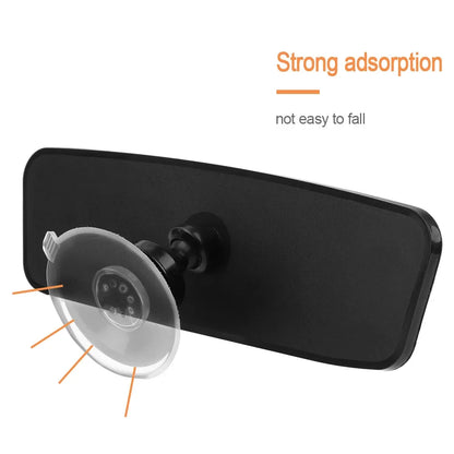 360° Car Rear View Mirror - Wide-Angle Adjustable Interior Mirror with Suction Cup Mount